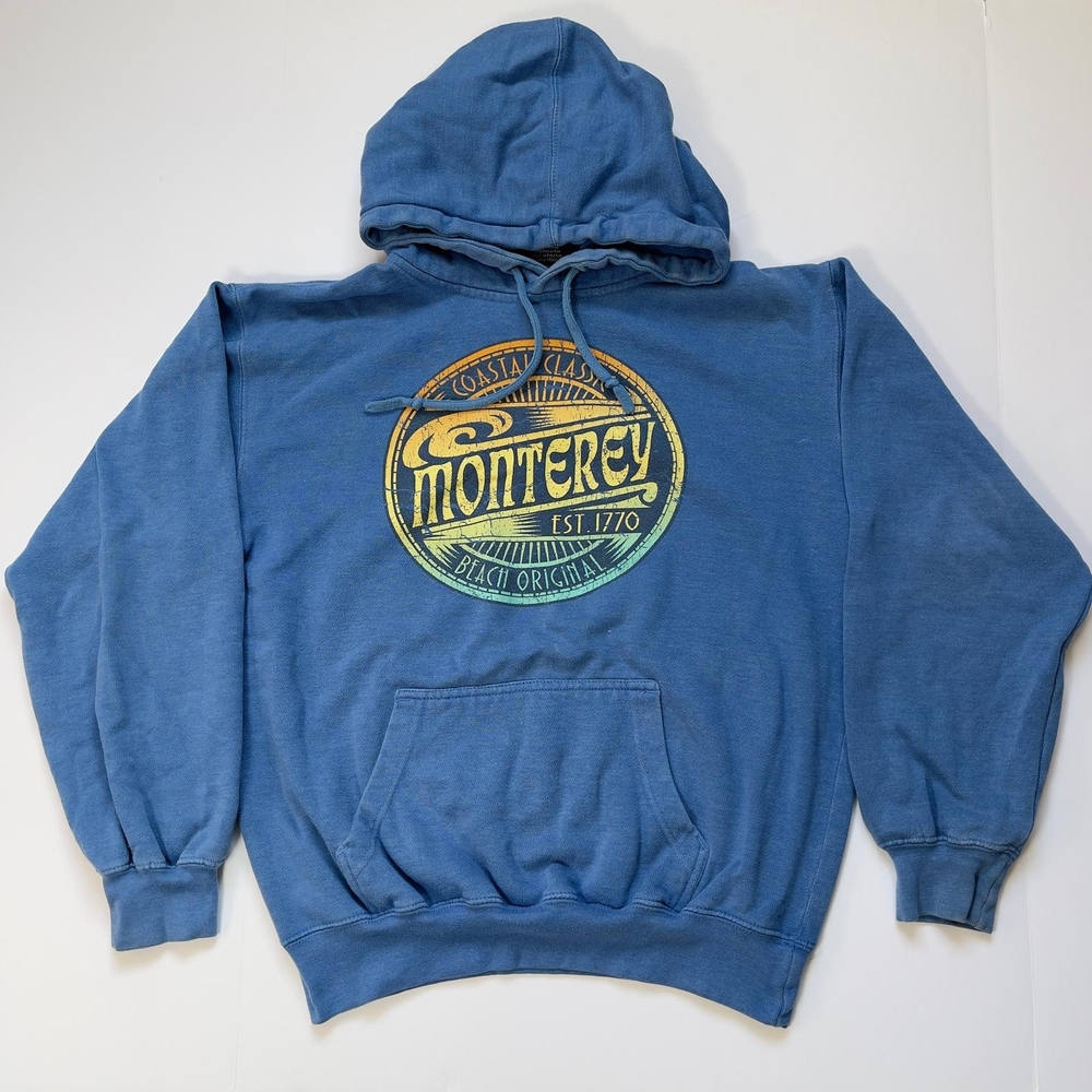 Prairie Mountain Monterey Coastal Classic Hoodie Small Blue California Surf